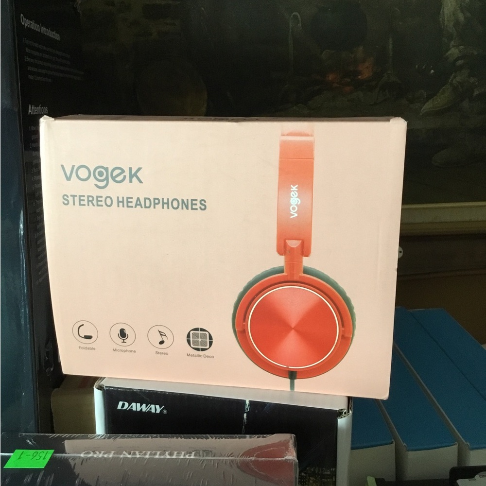 Vogek Stereo Headphones - Red